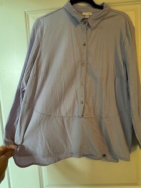 J. Jill Lavender Button-Front Top